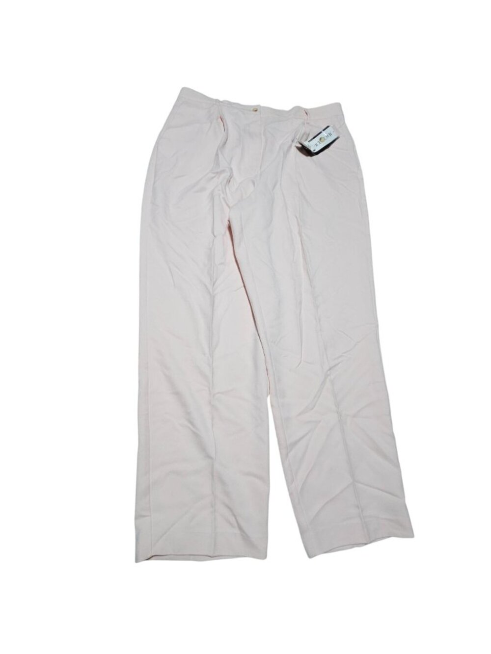 Sag Harbor Pants Womens Plus Size 20W Straight Leg Pink Polyester Elastic Waist